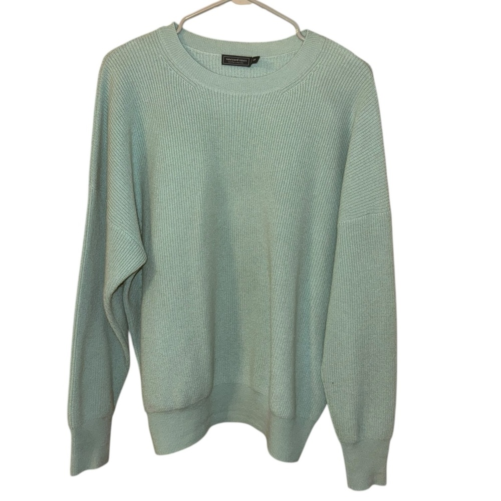Vineyard Vines Oversized Mint Sweater – Wool & Cashmere Blend - Size S/M